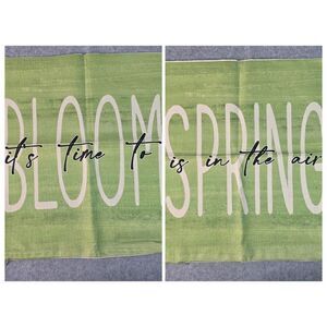 Spring Blossoms Throw‎ Pillow Cases Covers 18in Lot of 2 Green Indoor Outdoor